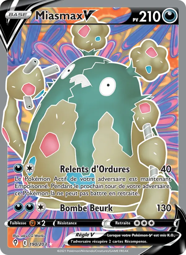 Carte Pokémon Miasmax V #190 — Évolution Céleste