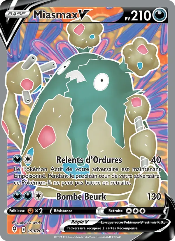 Carte Pokémon Miasmax V #190 — Évolution Céleste