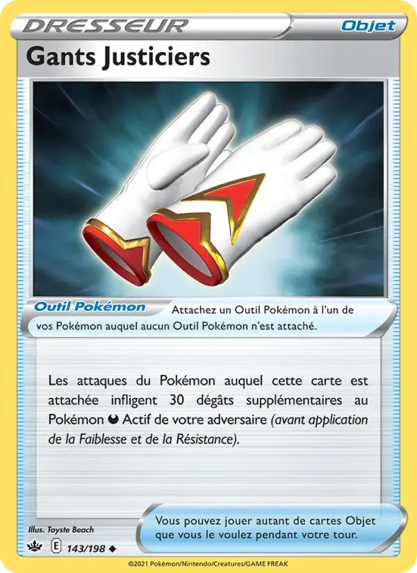 Carte Pokémon Gants Justiciers #143 — Règne de Glace