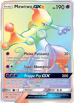 Carte Pokémon Mewtwo GX #76 — Légendes Brillantes
