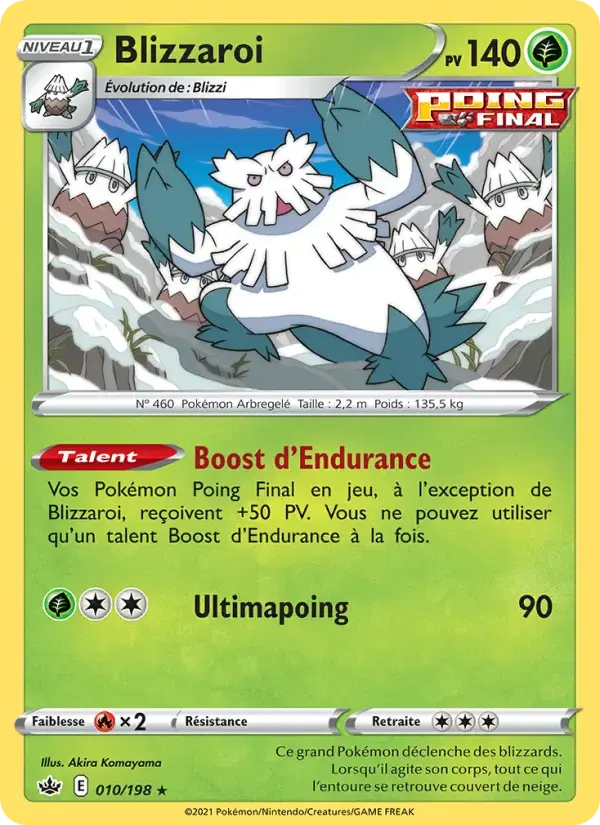 Carte Pokémon Blizzaroi #10 — Règne de Glace