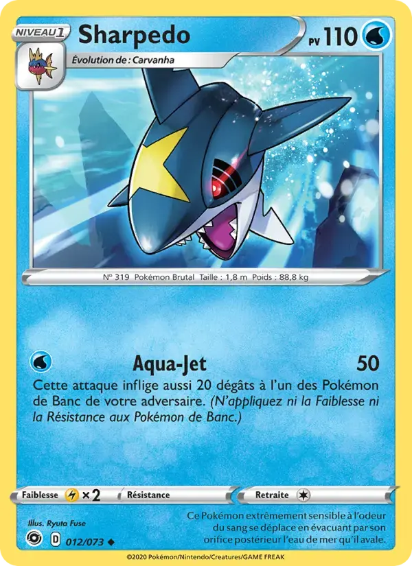 Carte Pokémon Sharpedo #12 — La Voie du Maître