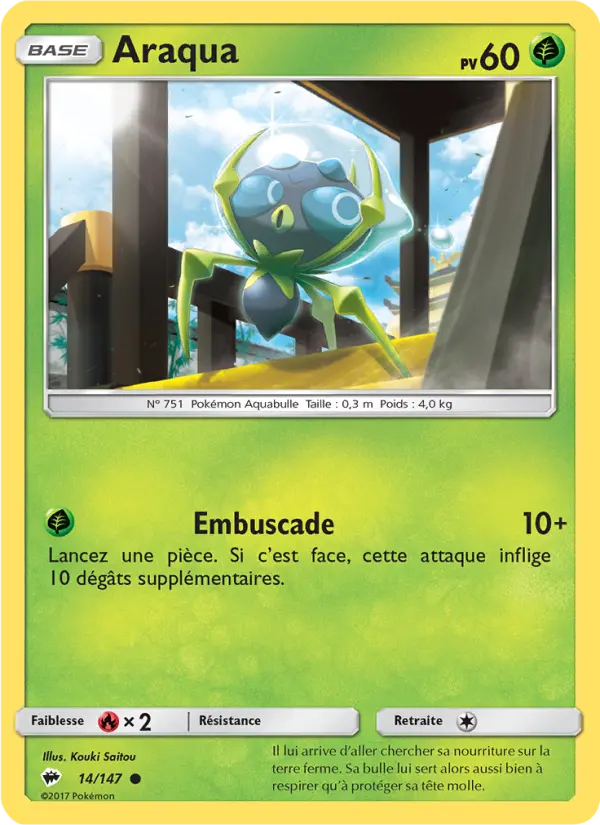 Carte Pokémon Araqua #14 — Ombres Ardentes