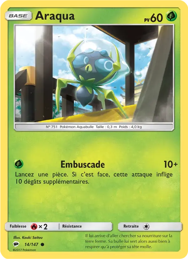 Carte Pokémon Araqua #14 — Ombres Ardentes
