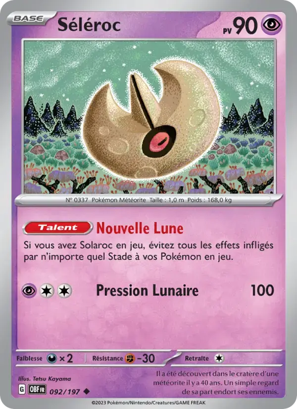 Carte Pokémon Séléroc #092 — Flammes Obsidiennes