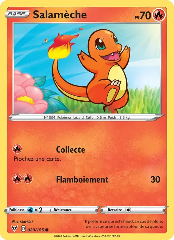 Carte Pokémon Salamèche #23 — Voltage Éclatant