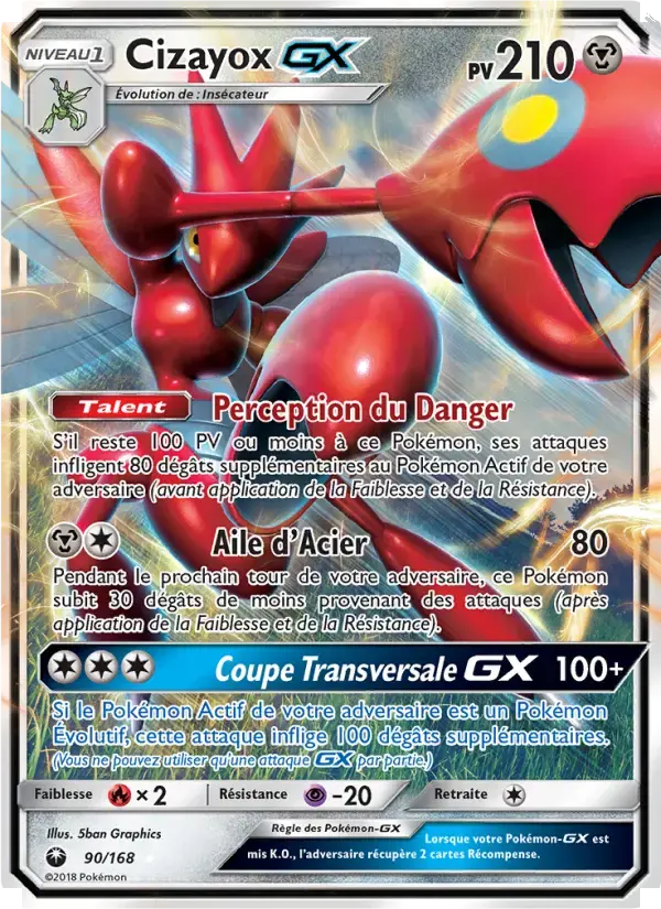 Carte Pokémon Cizayox GX #90 — Tempête Céleste