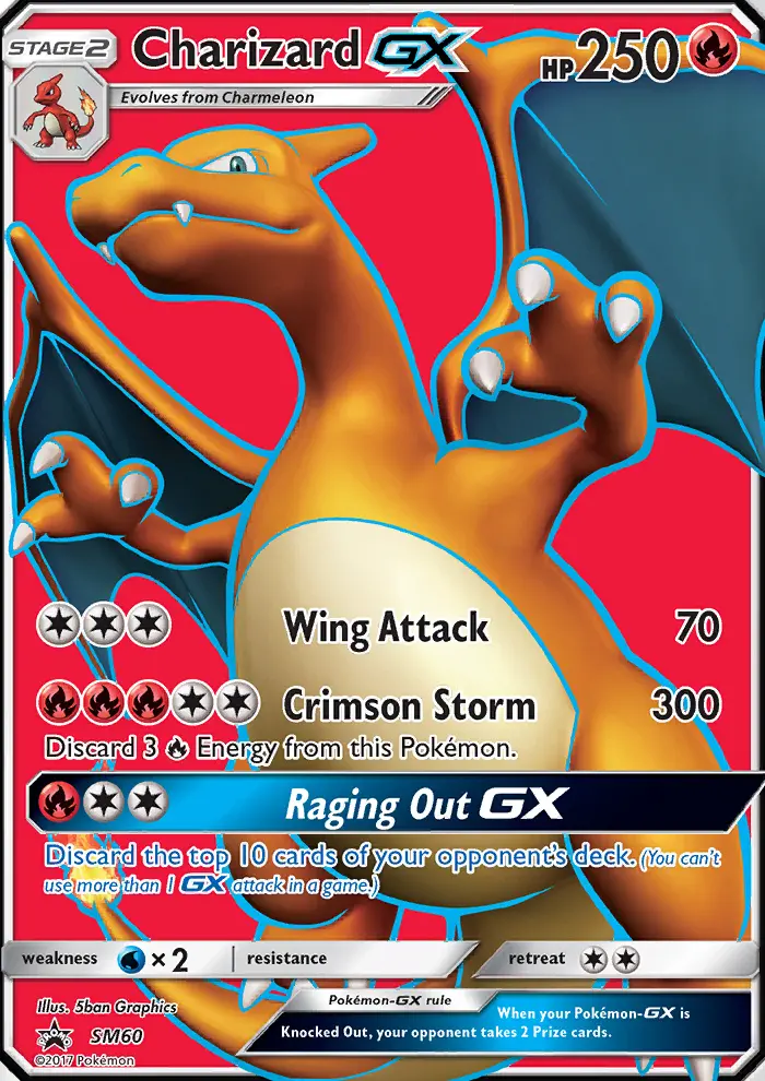 Carte Pokémon Dracaufeu GX #SM60 — Promos Soleil et Lune