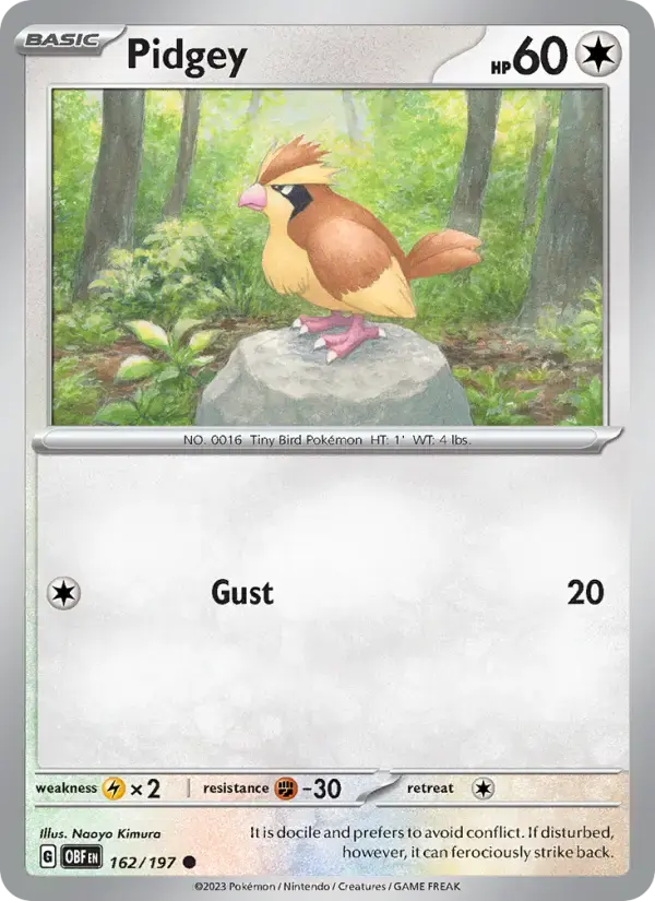 Pidgey #162 — Obsidian Flames