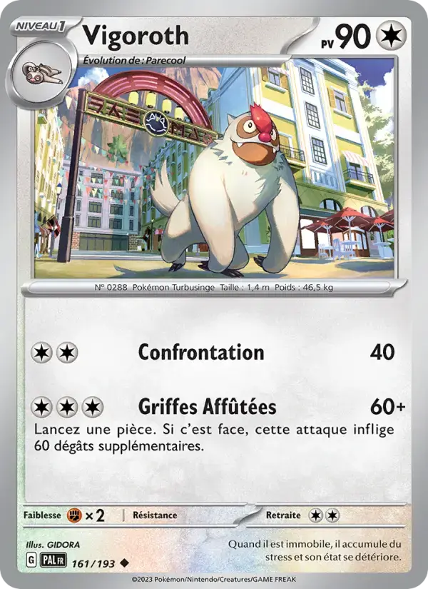 Carte Pokémon Vigoroth #161 — Évolutions à Paldea