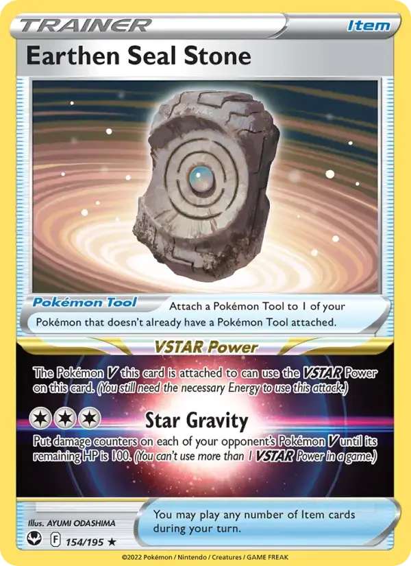 Earthen Seal Stone #154 — Silver Tempest