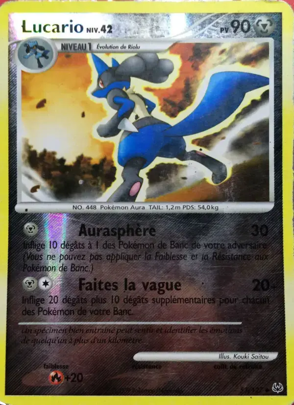 Carte Pokémon Lucario #53 — Platine