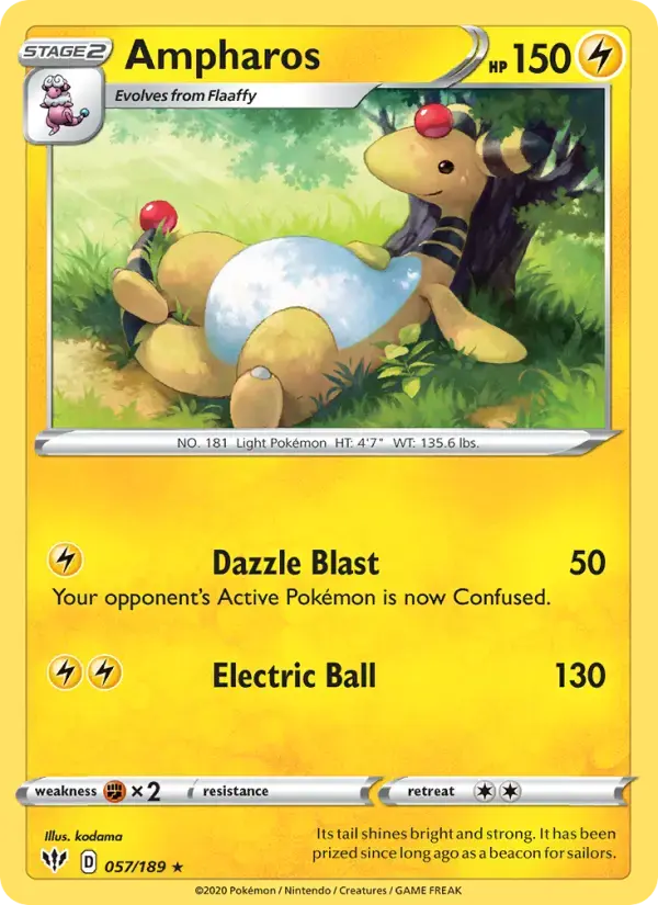 Ampharos #57 — Darkness Ablaze