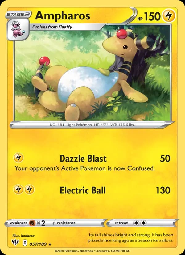 Ampharos #57 — Darkness Ablaze