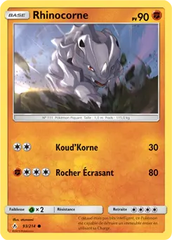 Carte Pokémon Rhinocorne #93 — Alliance Infaillible
