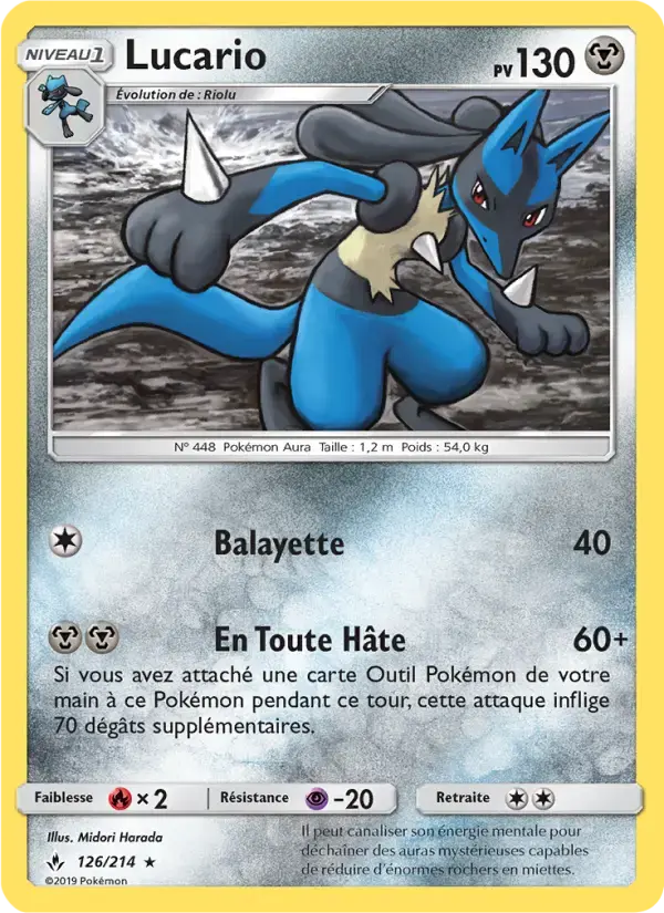 Carte Pokémon Lucario #126 — Alliance Infaillible