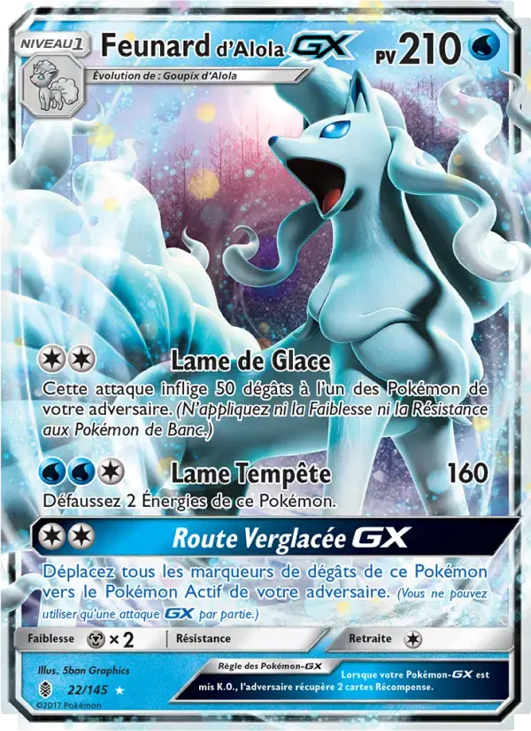 Carte Pokémon Feunard d’Alola GX #22 — Gardiens Ascendants
