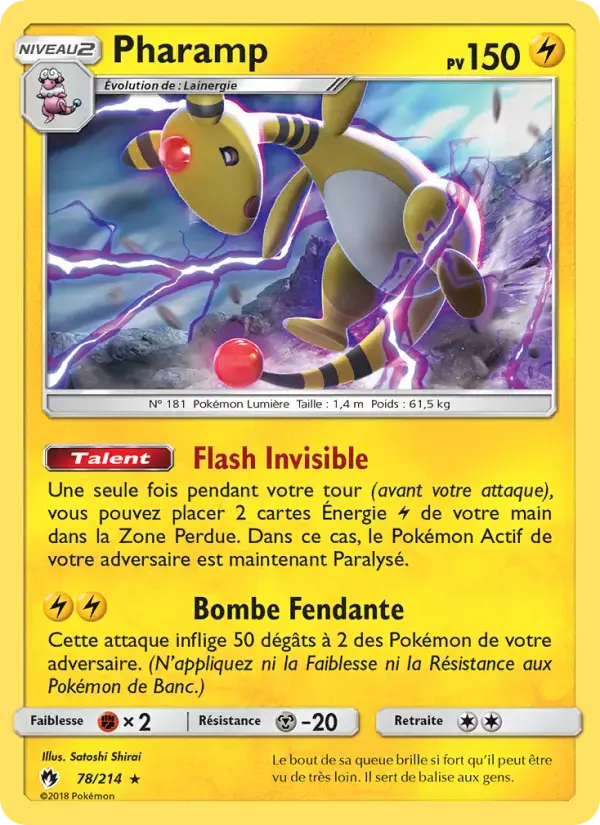 Carte Pokémon Pharamp #78 — Tonnerre Perdu