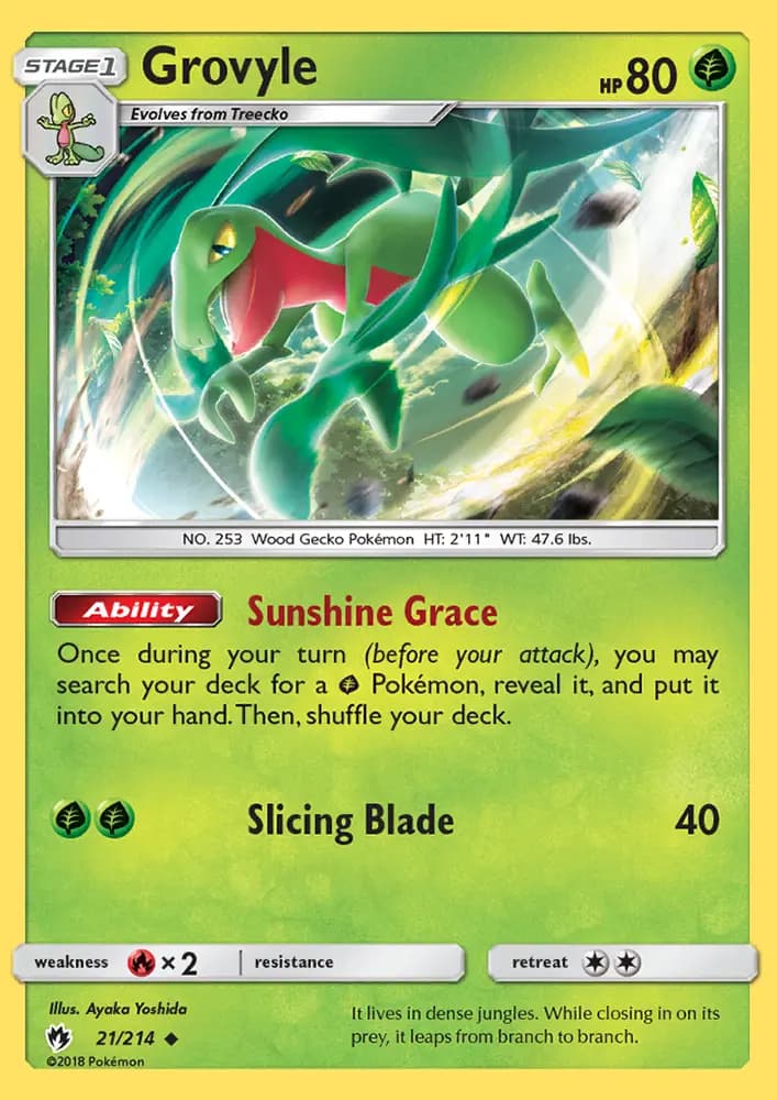 Grovyle #21 — Lost Thunder