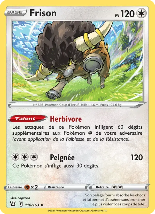 Carte Pokémon Frison #118 — Styles de Combat