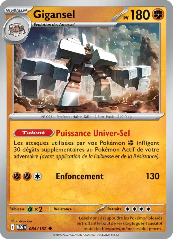 Carte Pokémon Gigansel #084 — Méga-Évolution