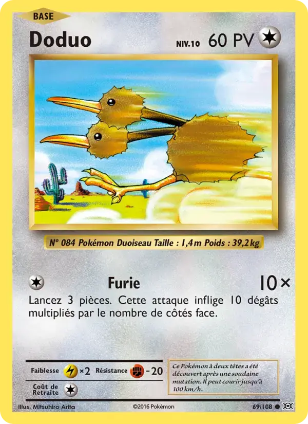 Carte Pokémon Doduo #69 — Évolutions XY