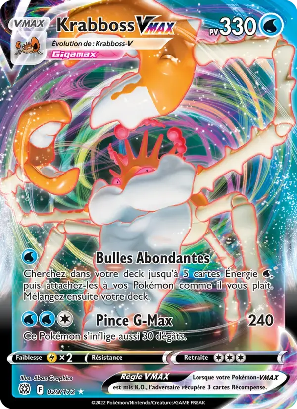 Carte Pokémon Krabboss VMAX #029 — Stars Étincelantes