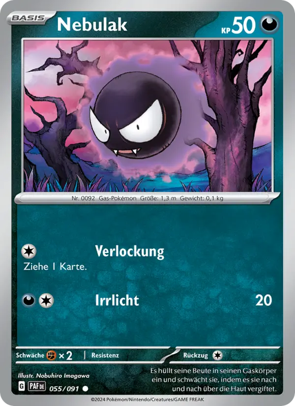 Carte Pokémon Fantominus #055 — Destinées de Paldea