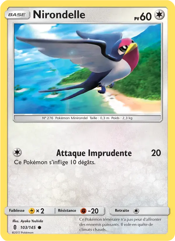 Carte Pokémon Nirondelle #103 — Gardiens Ascendants