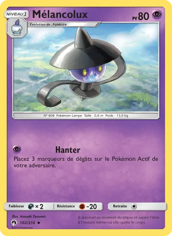 Carte Pokémon Mélancolux #102 — Tonnerre Perdu