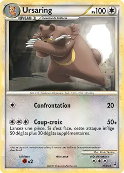 Carte Pokémon Ursaring #37 — L'Appel des Légendes