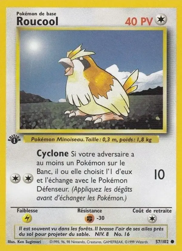 Carte Pokémon Roucool #57 — Set de Base