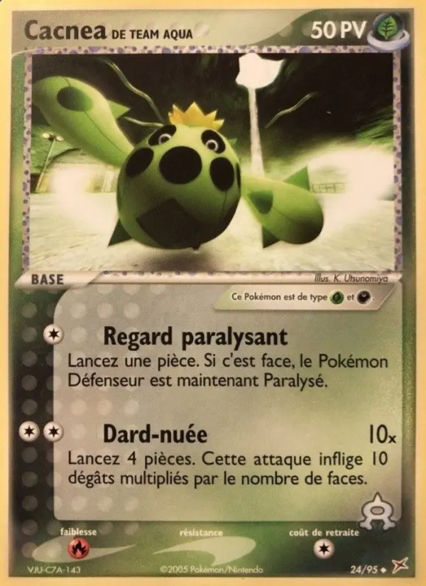 Carte Pokémon Cacnea de Team Aqua #24 — Team Magma vs Team Aqua