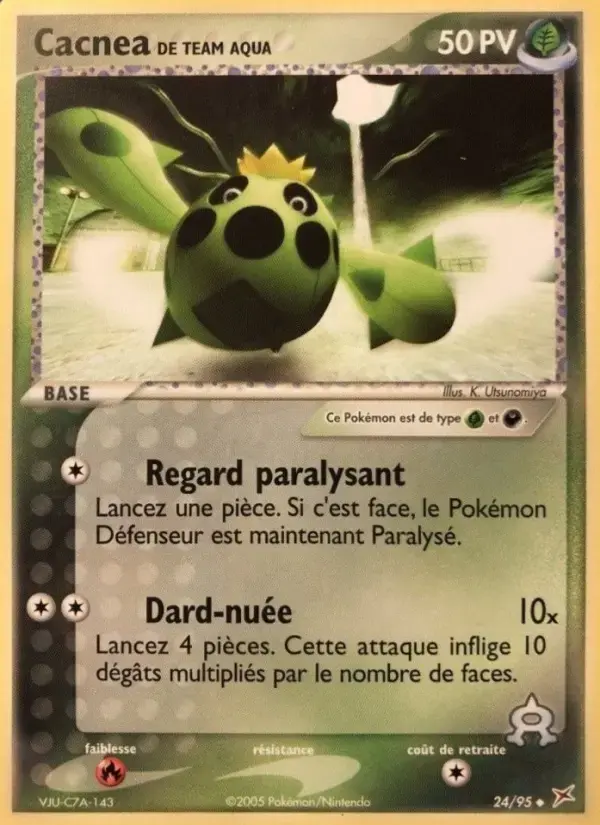 Carte Pokémon Cacnea de Team Aqua #24 — Team Magma vs Team Aqua