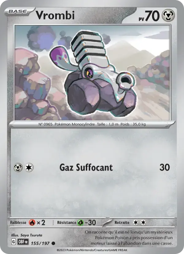 Carte Pokémon Vrombi #155 — Flammes Obsidiennes