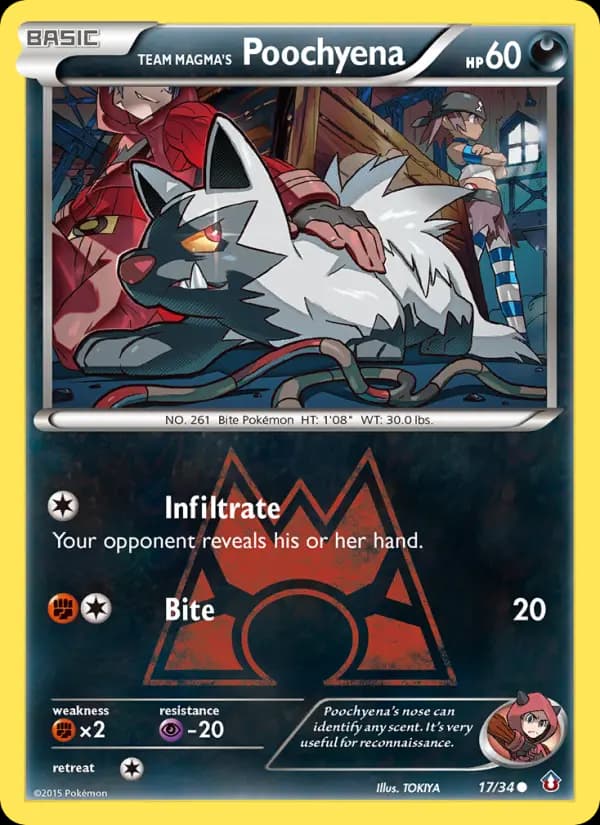 Team Magma's Poochyena #17 — Double Crisis