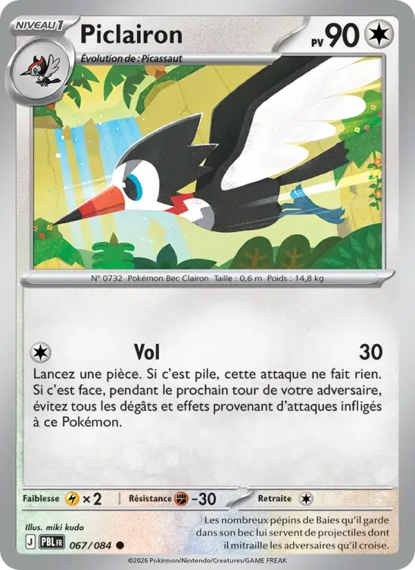 Carte Pokémon Piclairon #067 — Nuit Noire