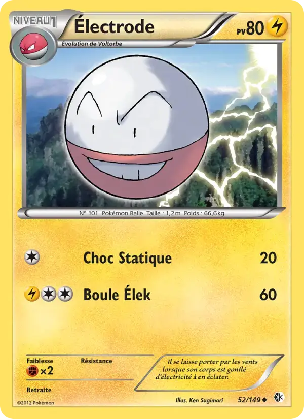 Carte Pokémon Électrode #52 — Frontières Franchies