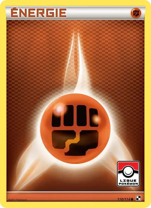 Carte Pokémon Énergie Combat #110 — Noir et Blanc