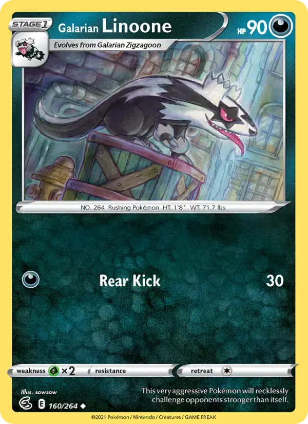 Galarian Linoone #160 — Fusion Strike