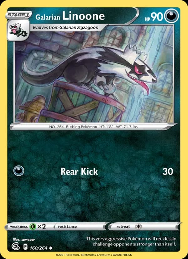 Galarian Linoone #160 — Fusion Strike
