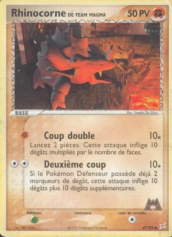 Carte Pokémon Rhinocorne de Team Magma #67 — Team Magma vs Team Aqua