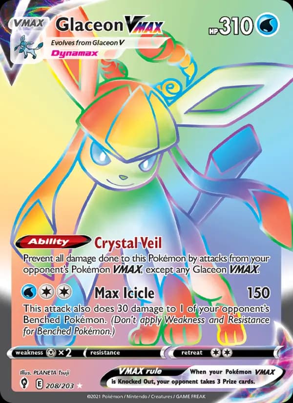 Glaceon VMAX #208 — Evolving Skies