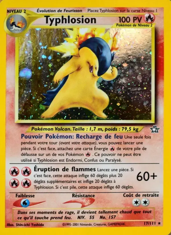Carte Pokémon Typhlosion #17 — Neo Genesis