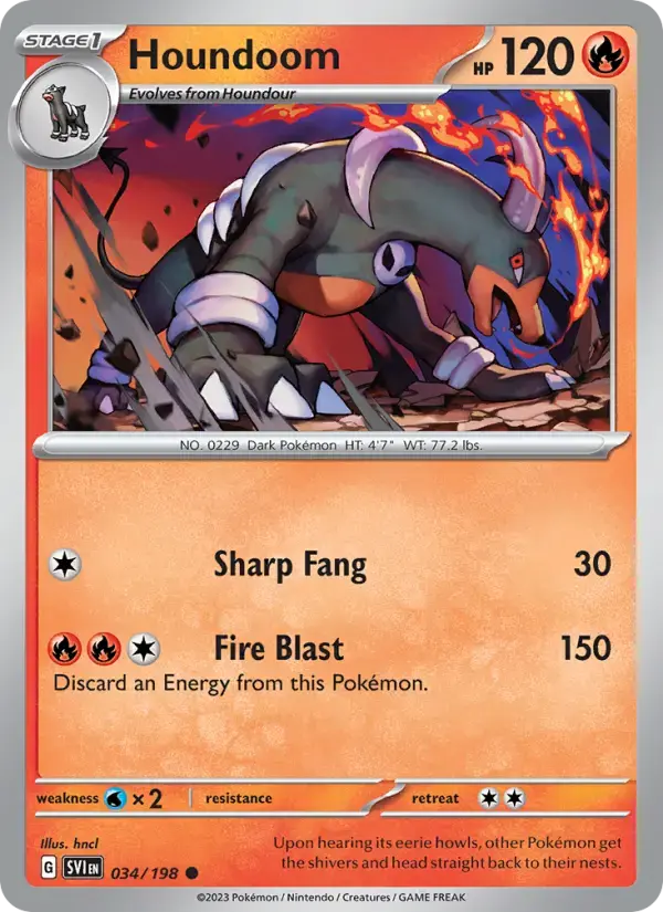 Houndoom #034 — Scarlet & Violet