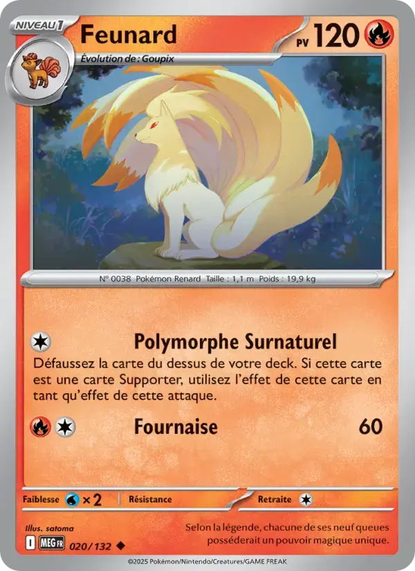 Carte Pokémon Feunard #020 — Méga-Évolution