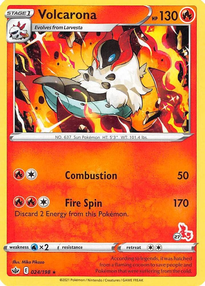 Volcarona #024 Stamp V2 — Chilling Reign