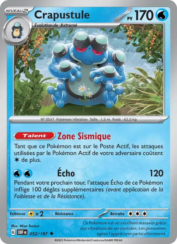Carte Pokémon Crapustule #052 — Flammes Obsidiennes