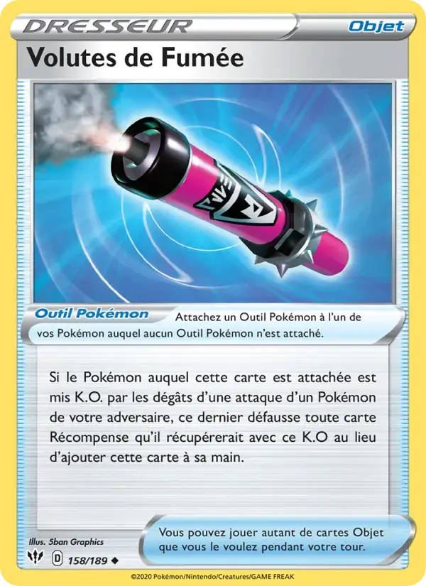 Carte Pokémon Volutes de Fumée #158 — Ténèbres Embrasées