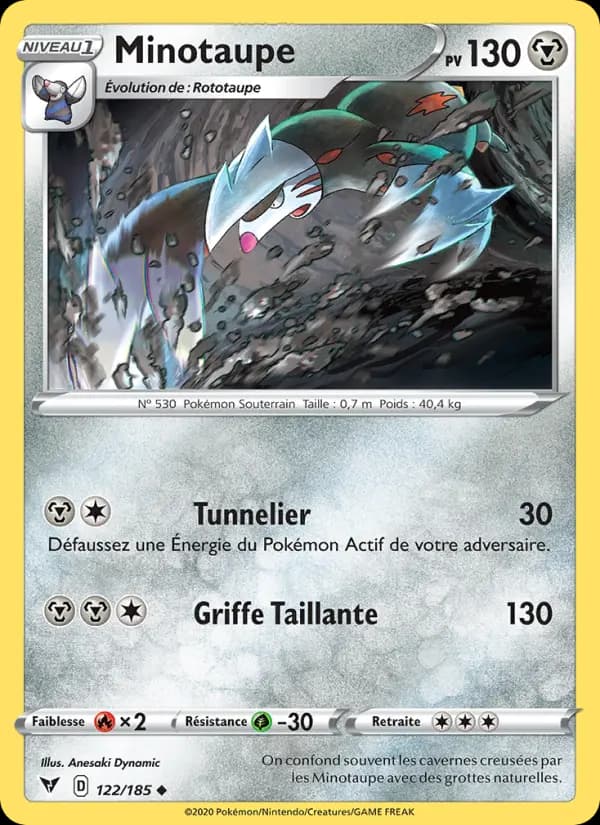 Carte Pokémon Minotaupe #122 — Voltage Éclatant